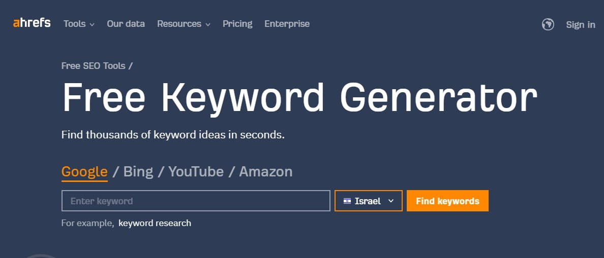 ahrefs-קידום-אתרים-מילות-מפתח